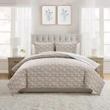 My Texas House Floral Pick Stitch 3-Piece Taupe Adult Quilt Set, Full/Queen | Walmart (US)