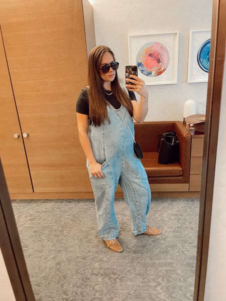 Will be living in overalls for the next three months 🤪 these are not maternity but I ordered a large and I LOVE THEM.  So comfy and trendy.  Also linked a more affordable option.

#LTKbump #LTKSeasonal #LTKmidsize