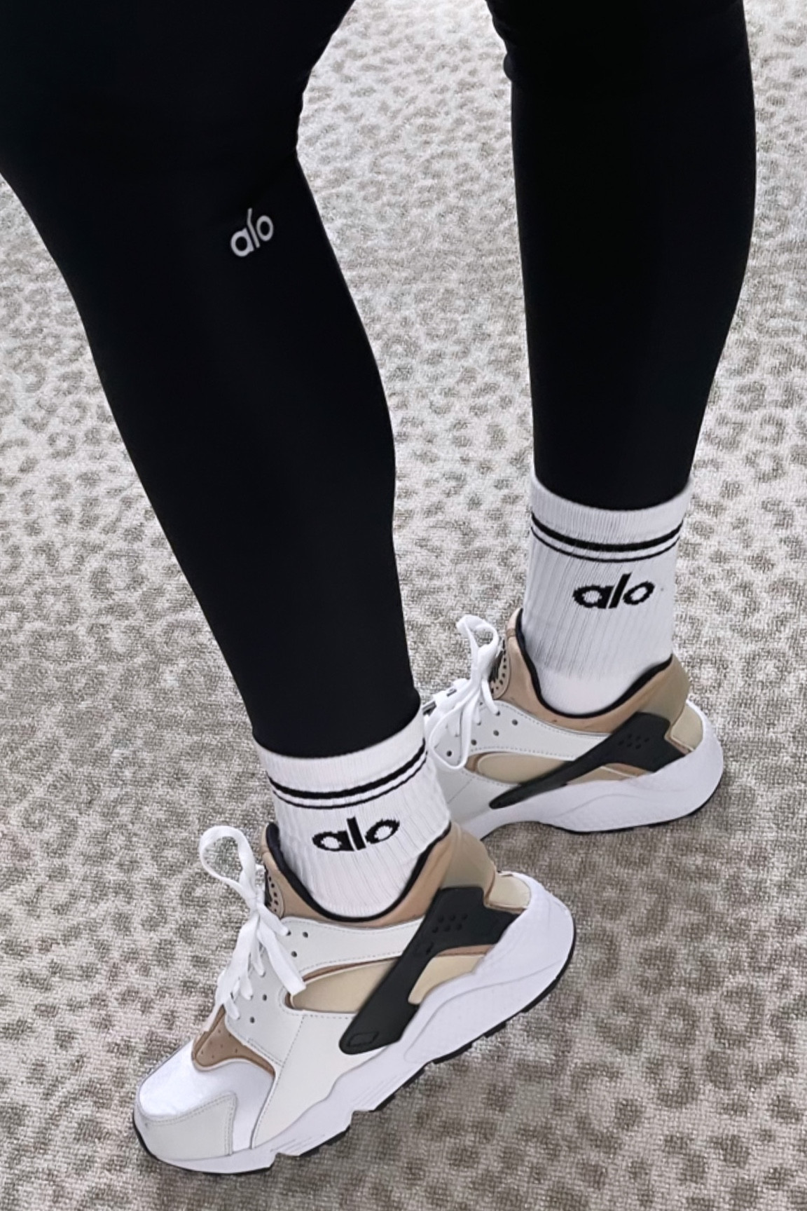 The best black alo airlift leggings, Nike hurache sneakers (size up), and & alo crew socks. 

#LTKfit #LTKstyletip #LTKSeasonal