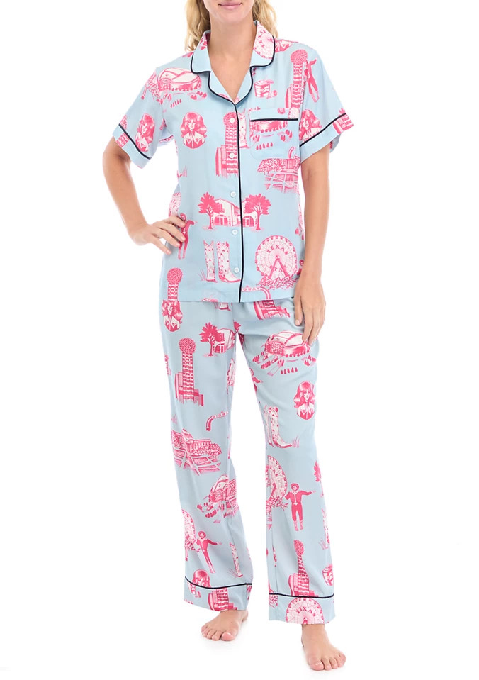 Dallas Toile Short Sleeve Pajama Set | Belk