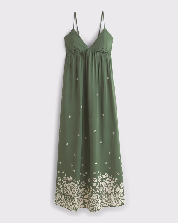 Women's Bra-Free Clasp-Back Flowy Maxi Dress | Women's New Arrivals | Abercrombie.com | Abercrombie & Fitch (US)