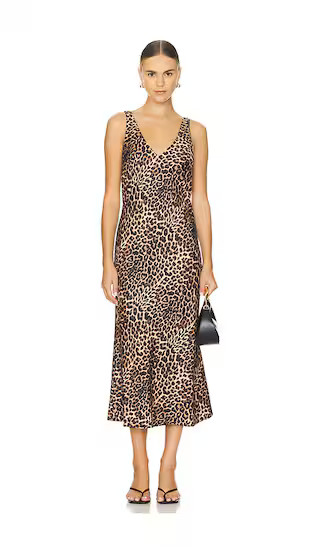 V Slip Dress in Leopard | Revolve Clothing (Global)