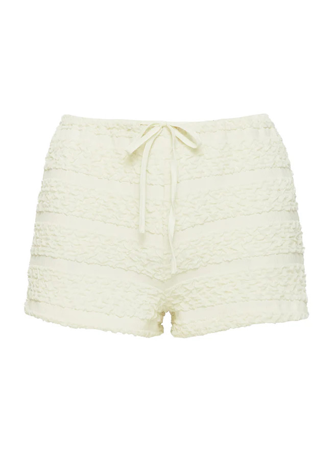 Pinup Broderie Micro Shorts Cream | Princess Polly US