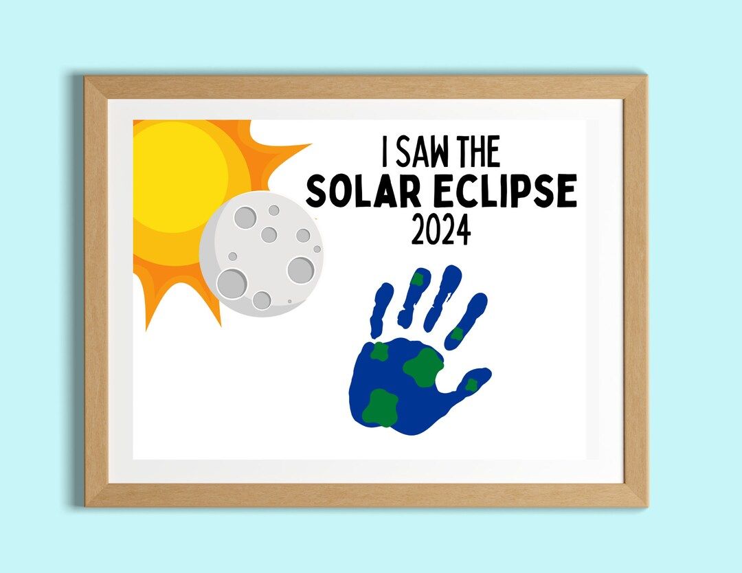Solar Eclipse Handprint Craft 2024, Science Craft, Preschool Eclipse Activity, Solar Eclipse Acti... | Etsy (US)
