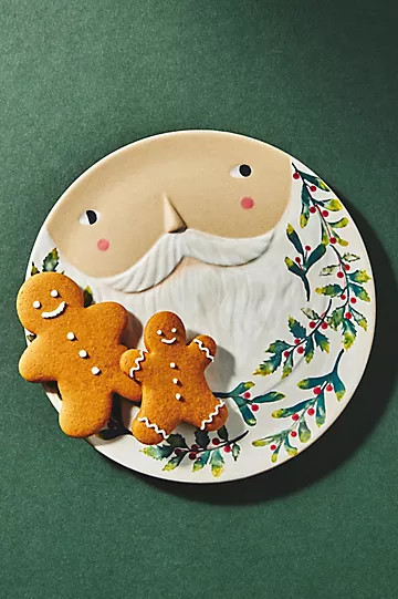 Fotini Tikkou Mr. Claus Dessert Plate | Anthropologie (US)