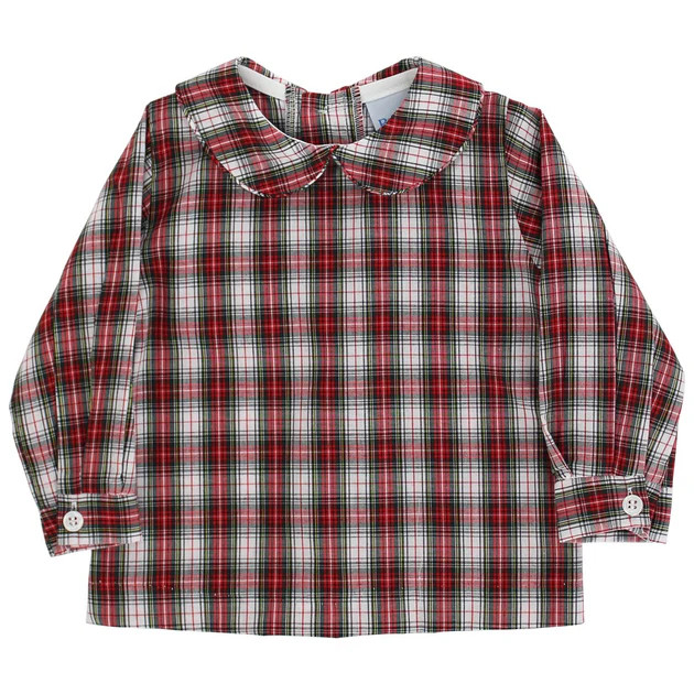 Yuletide Plaid - Boys Piped Shirt | The Bailey Boys, inc