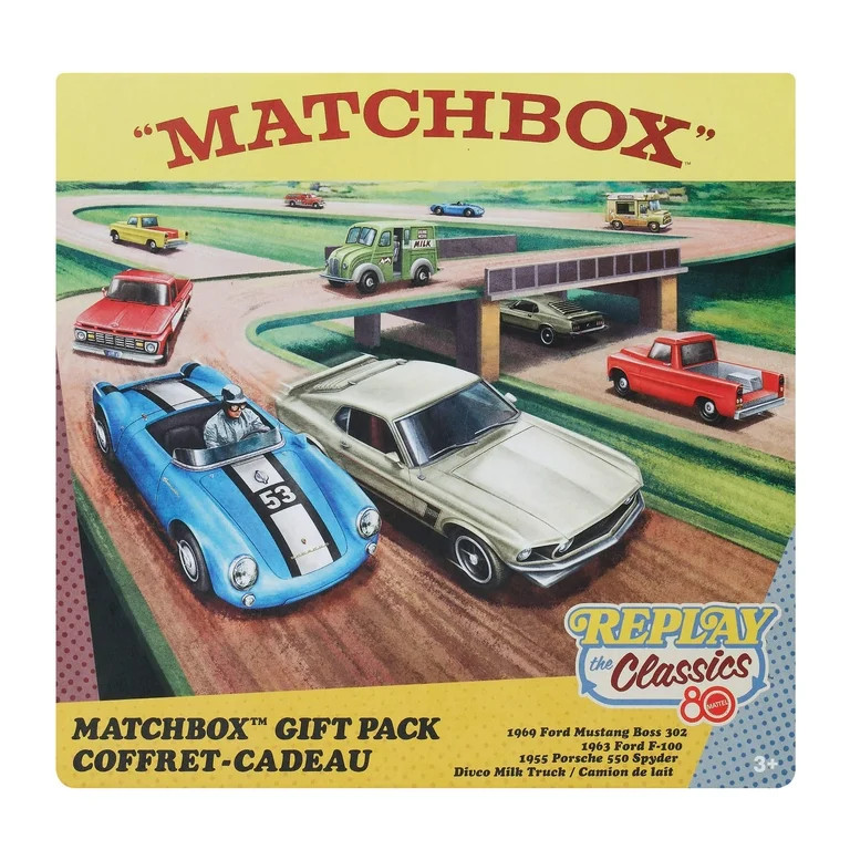 Matchbox Mattel 80th Anniversary 4-Pack of Die-Cast 1:64 Scale Toy Cars & Trucks with Moving Part... | Walmart (US)