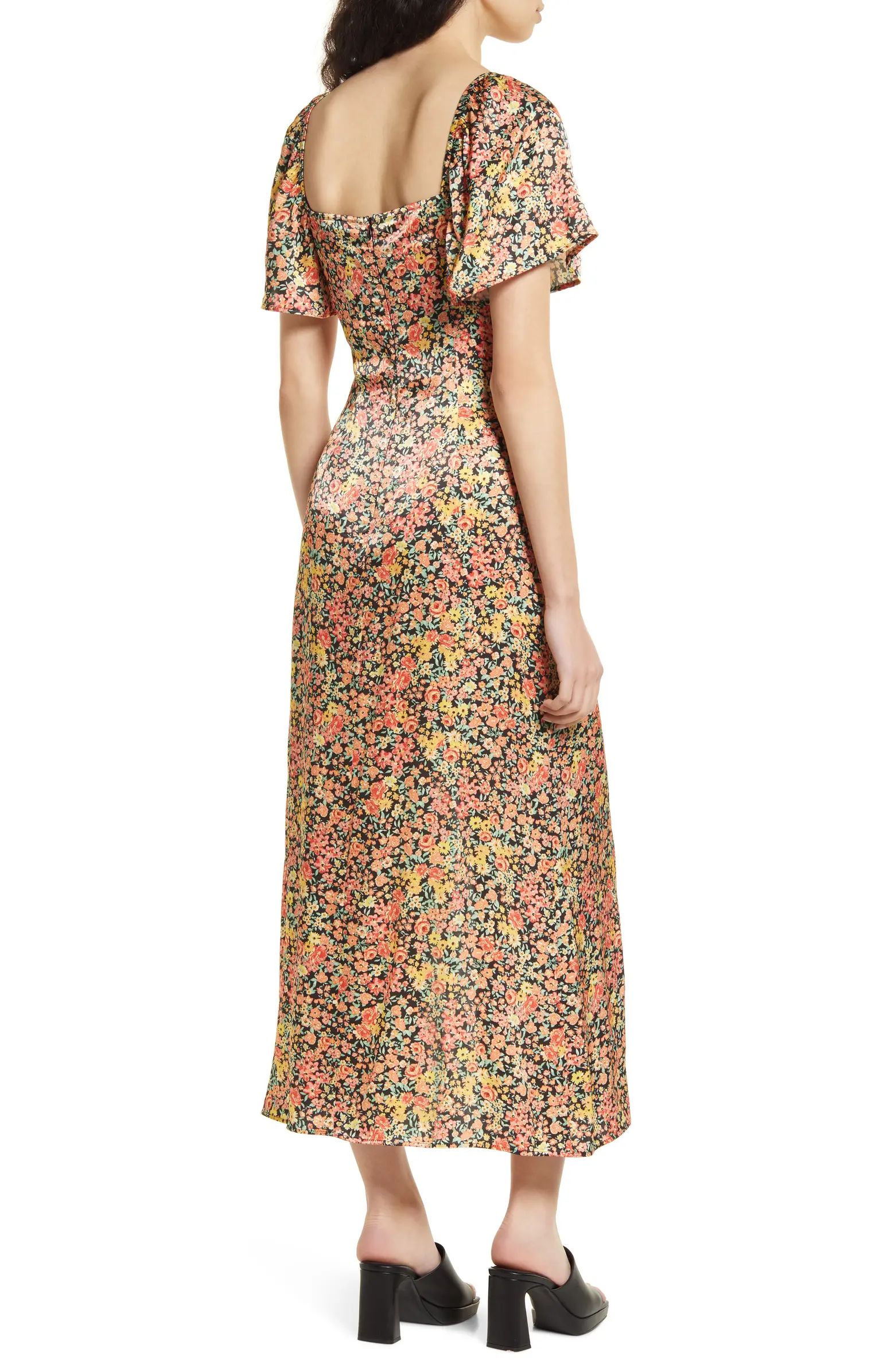 Floral Satin Dress | Nordstrom