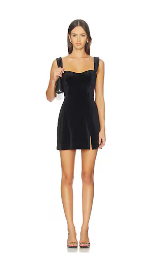 Velvet Mini Dress in Black001 | Revolve Clothing (Global)