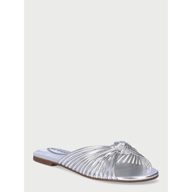 Scoop Women's Strappy Knot Slide Sandals - Walmart.com | Walmart (US)