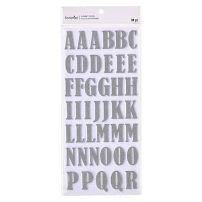 Silver Glitter Large Alphabet Stickers by Recollections™ | 1.5" | Michaels® | Michaels Stores