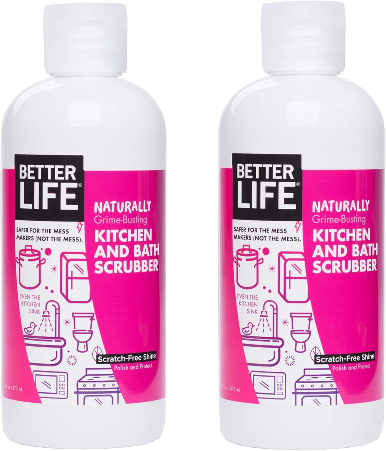 Better Life Natural Kitchen and Bath Scrubber, 16 Ounces (Pack of 2), 24434 | Amazon (US)