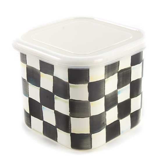 Courtly Check Enamel Deep Squarage Bowl - Medium | MacKenzie-Childs