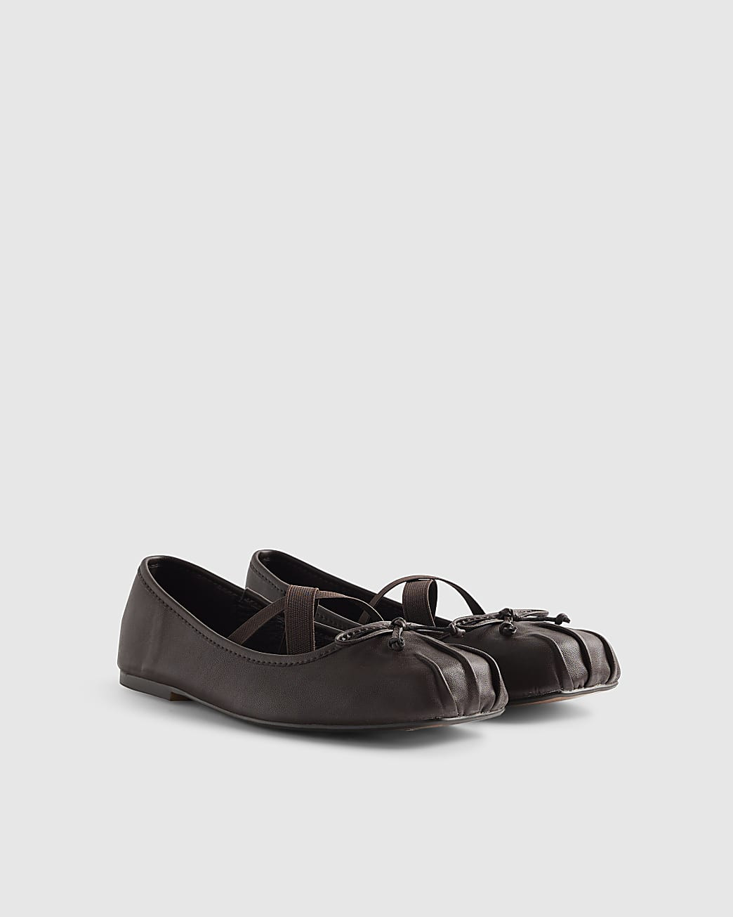 Brown Square Toe Ballet Pumps | River Island UK & IE