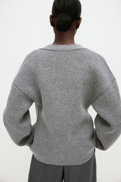 Wool cardigan - Grey marl - Ladies | H&M GB | H&M (UK, MY, IN, SG, PH, TW, HK)