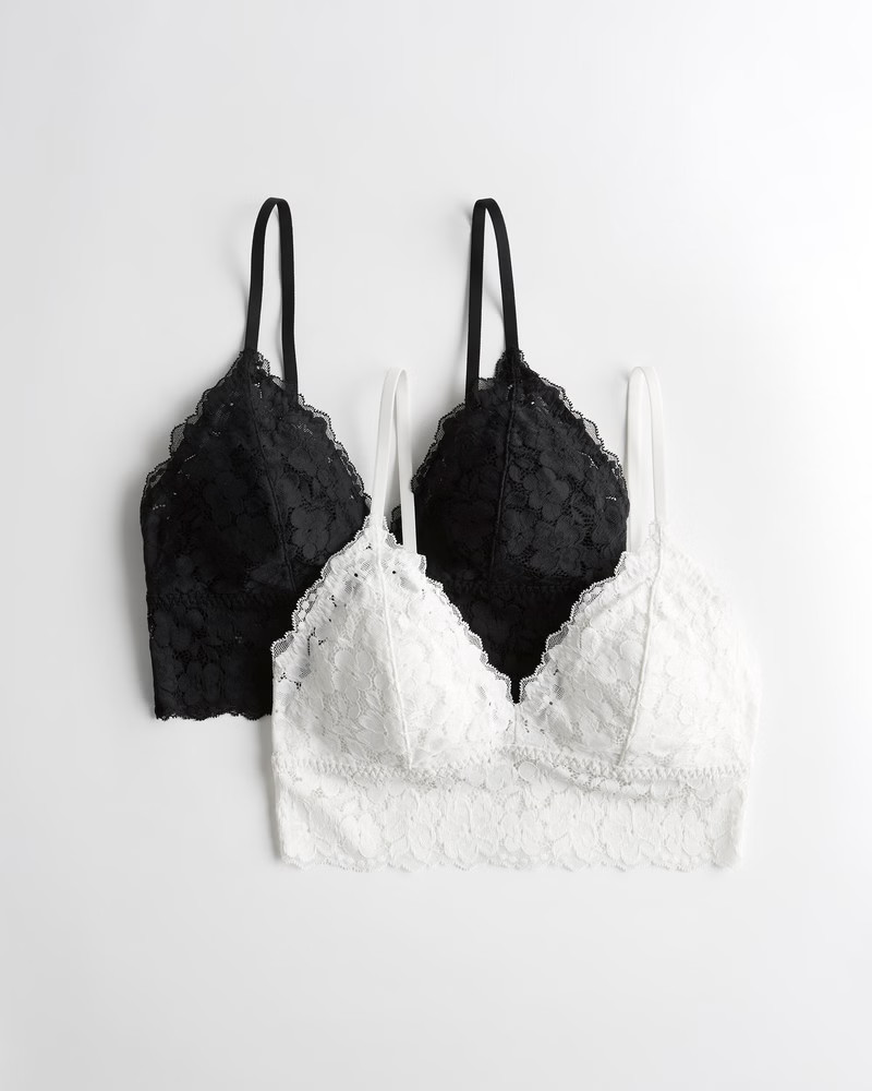 Gilly Hicks Bralettes aus Lounge-Spitzenmaterial in lang geschnittenem Design im 2er-Pack | Hollister (EU)