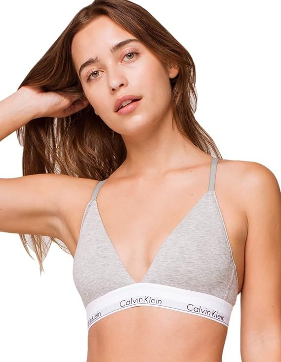 Calvin Klein Women's Modern Cotton Lightly Lined Triangle Bralette | Amazon (US)