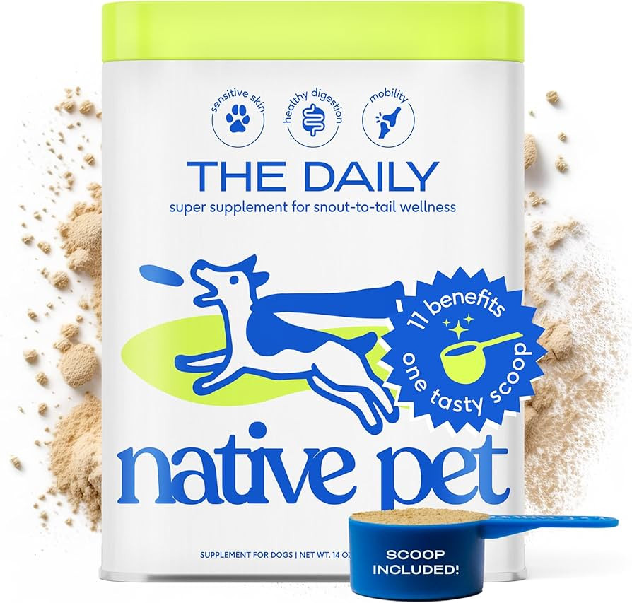 Native Pet Dog Vitamins & Supplements - 60 Scoops - 11-in-1 Multivitamin for Dogs with 21 Supplem... | Amazon (US)