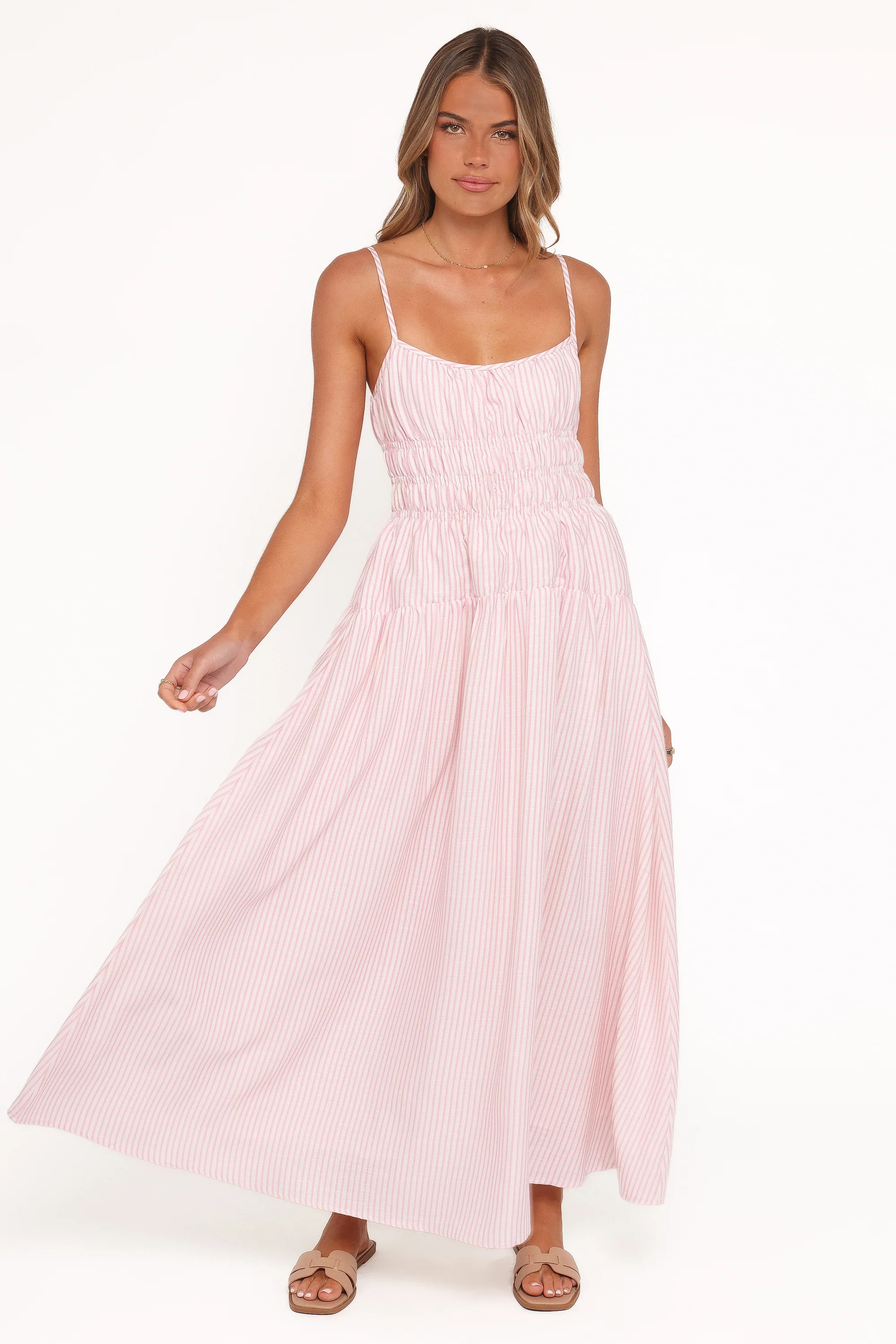 Brittany Maxi Dress - Pink Stripe | Petal & Pup (US)