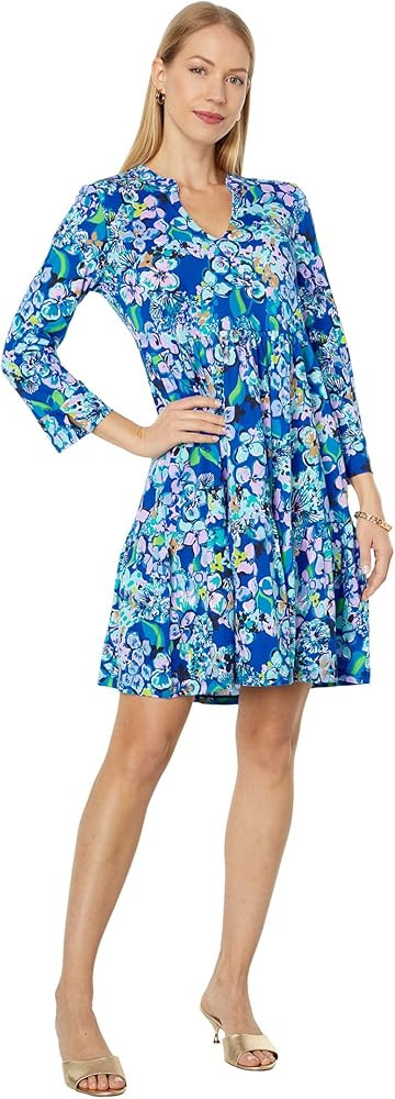 Lilly Pulitzer Alaina Dress for Women - Long Sleeves with Banded Cuffs, Breathable and Lightweigh... | Amazon (US)