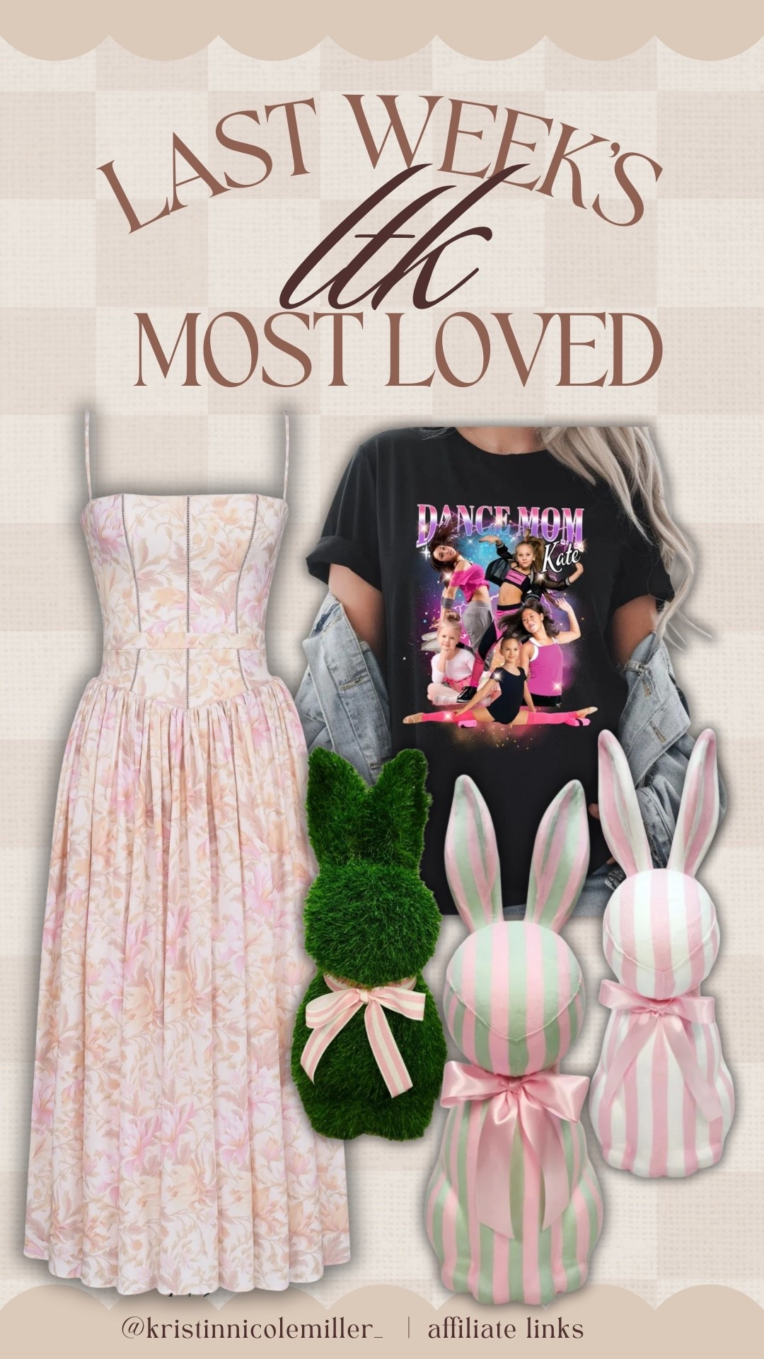 Last week’s Most loved on LTK!!

Bestsellers trending Easter spring bunnies, Walmart, Etsy, dress 

#LTKHome #LTKmomlife #LTKSeasonal