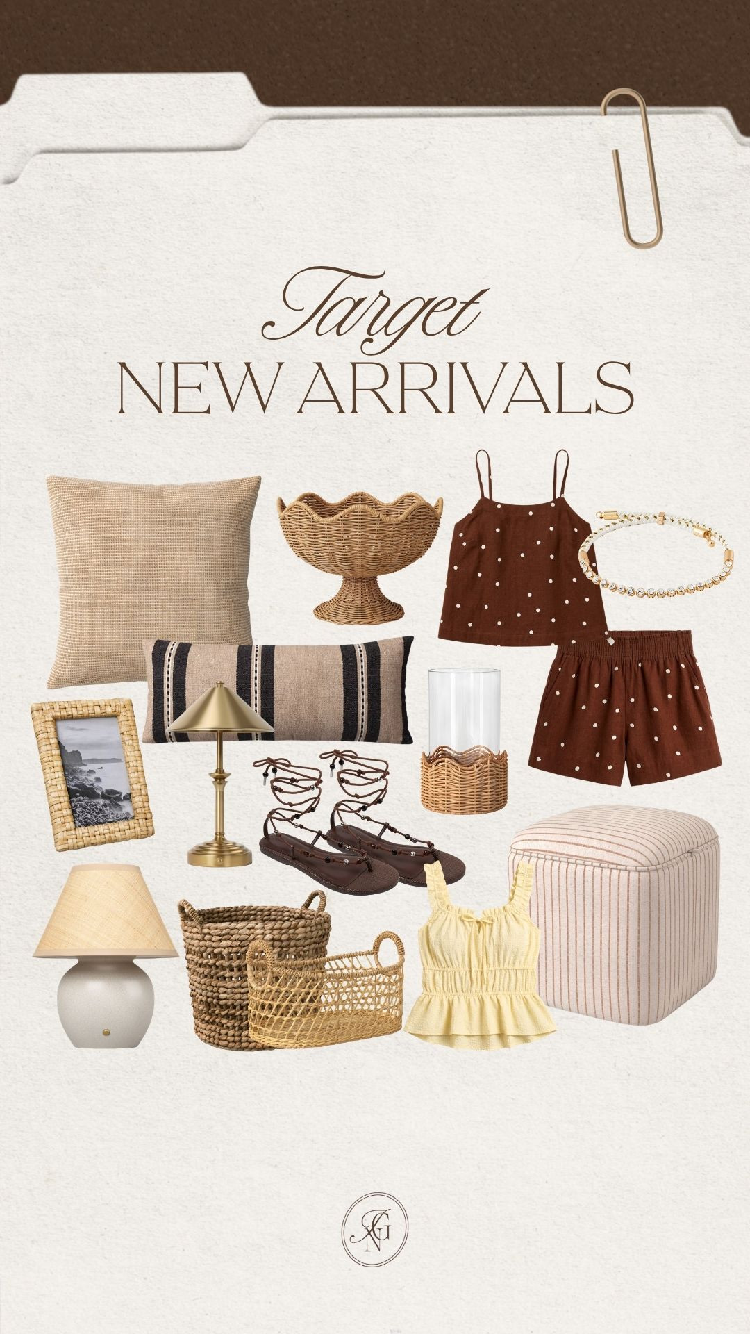 Target new arrivals I'm eyeing! Warm neutrals, woven textures and easy summer style. From home accents to outfit finds, these pieces feel polished and perfect for refreshing your space or closet. 🤎

#targetfinds #targetstyle #targethome #newarrivals #neutraldecor #summerstyle #coastalhome #affordablefinds

#LTKootd #LTKHome