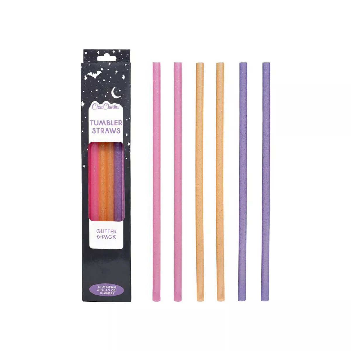 CharCharms 6pk 40oz Water Bottle Straws | Target