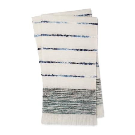 Loloi Rugs LENAT0044IVBBTH01 Ivory / Blue Lena Striped Woven Acrylic Throw Blanket | Build.com, Inc.