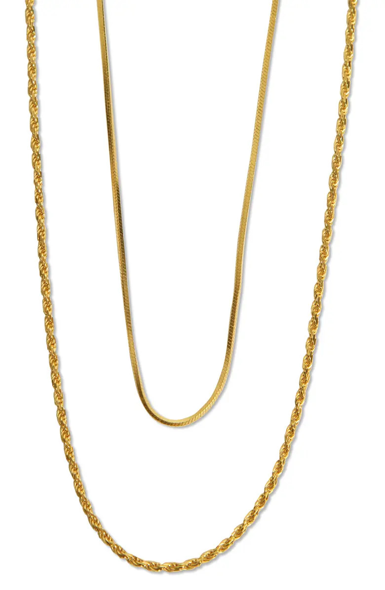 Argento Vivo Sterling Silver Rope & Serpentine Chain Layered Necklace | Nordstrom | Nordstrom