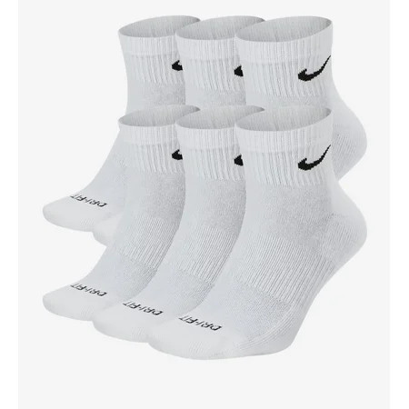 WOMEN S NIKE Everyday Performance PLUS ANKLE Socks Pick 1-3-6 Pairs Dri Fit NEW White 3 PAIR SIZE ME | Walmart (US)