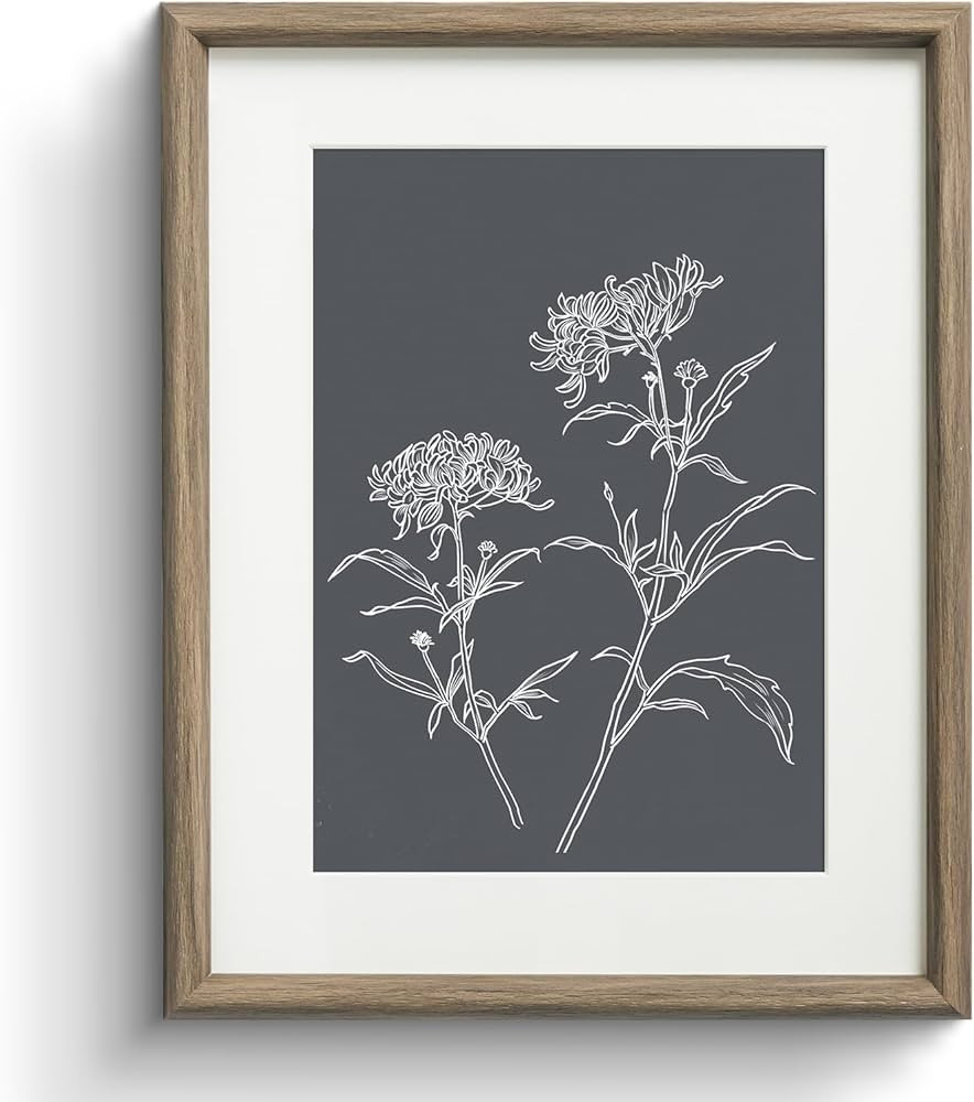 InSimSea Framed Canvas Wall Art with Mat, Botanical Boho Wall Decor, Kitchen Farmhouse Decor, Hom... | Amazon (US)