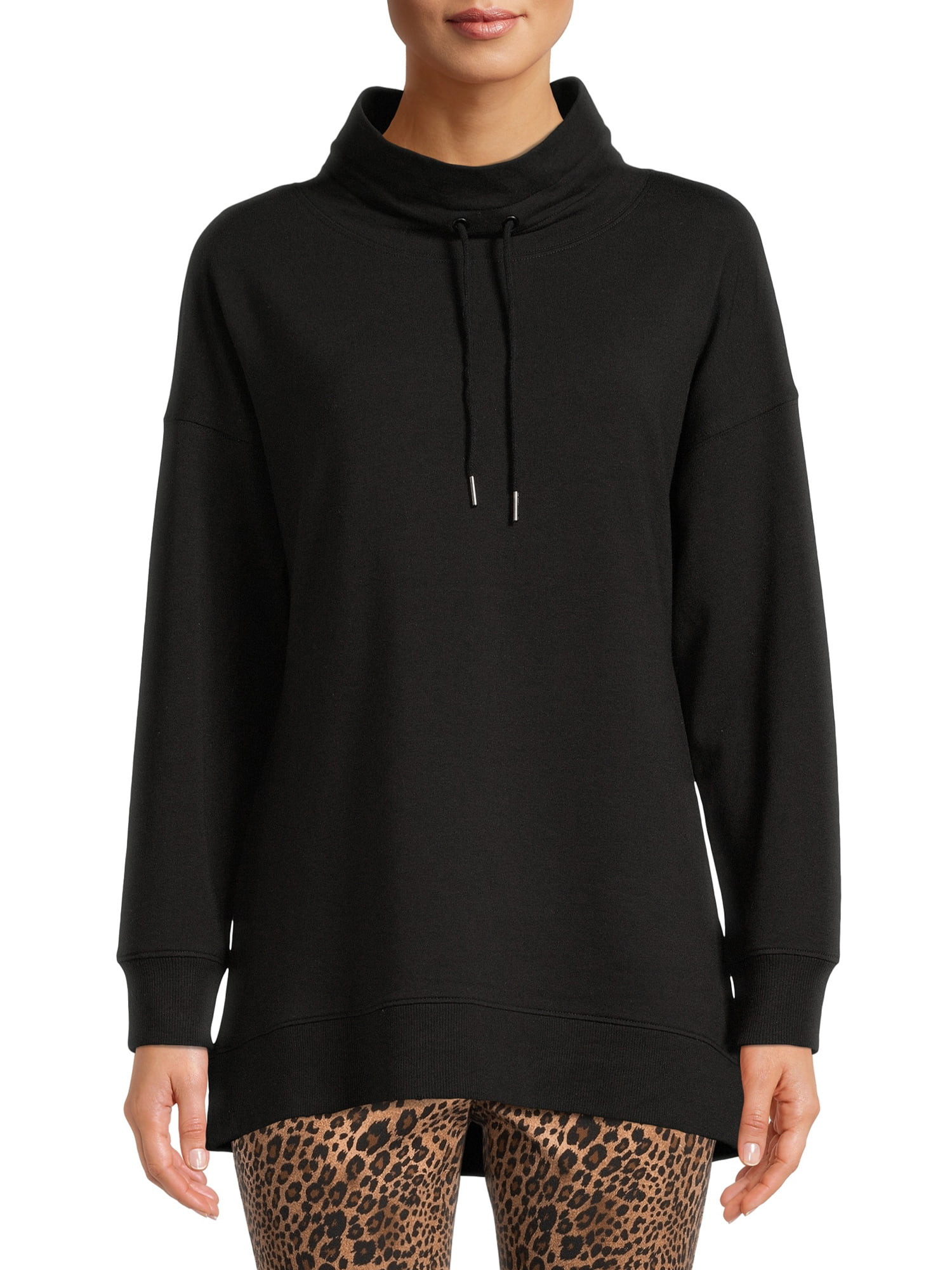 Time and Tru Women's Cowl Neck Tunic Sweatshirt | Walmart (US)