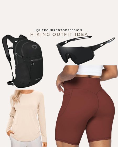 Amazon hiking outfit inspo for all my outdoorsy friends. Follow me HER CURRENT OBSESSION for more outdoors style and adventures 😃

Biker shorts, cotton long sleeve, hiking backpack, Osprey backpack, sunglasses, outdoors style 

#LTKActive #LTKItBag #LTKSeasonal