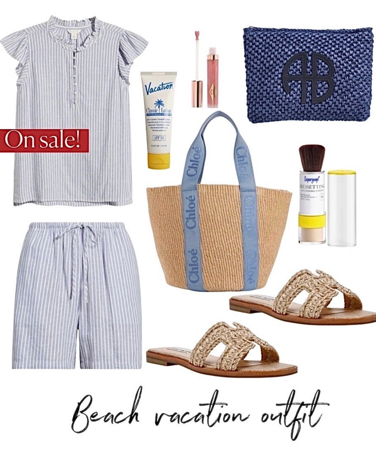 Beach vacation outfit 
Matching set
Sandals

#LTKSaleAlert #LTKootd #LTKgrwm