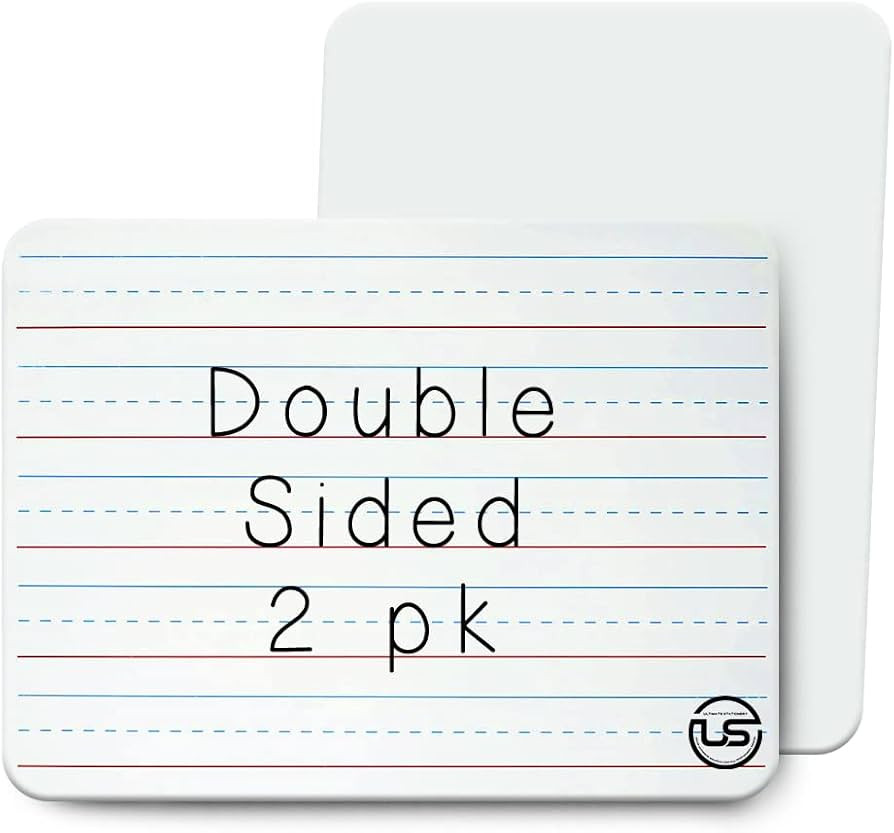 Small White Board 9X12, Small Dry Erase Board 2 Pack Whiteboard Dry Erase Double Sided with Lines... | Amazon (US)