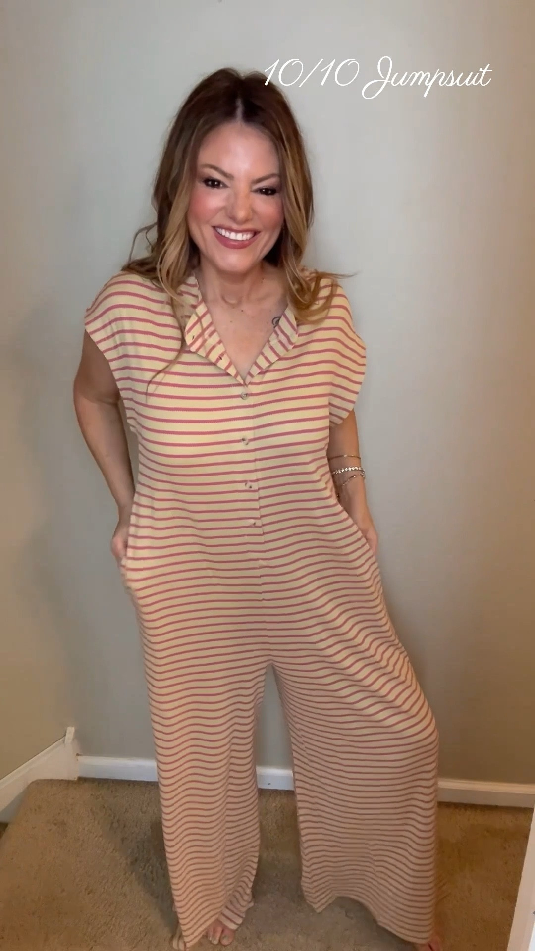 10/10 Jumpsuit, YES!!!👏 This one did not disappoint! So much room, I got my true size medium.

#LTKgrwm #LTKmomlife #LTKOver40