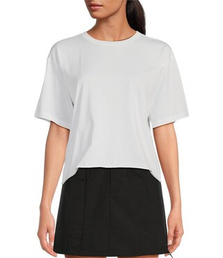 Jersey Knit Crew Neck Short Sleeve Relaxed Tee | Dillard's