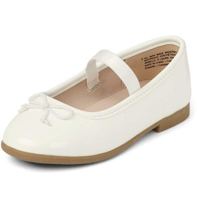 The Children's Place Toddler Girls Bow Ballet Flats White TODDLER 4 | Target
