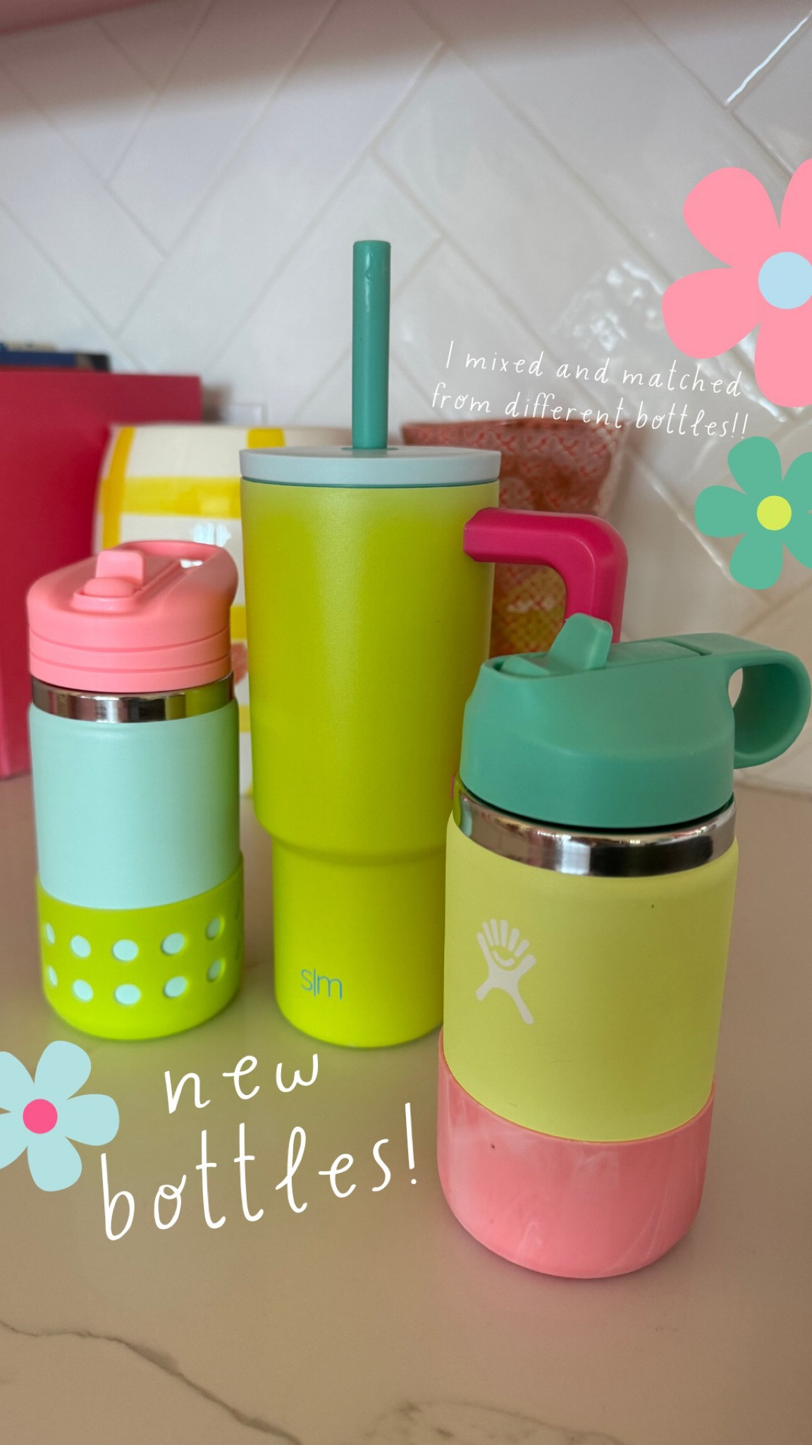 Mixed and matches lots of different bottles!! Also can customize on the Hydro Flask website!! 🍑💚🌊

#LTKKids #LTKHome #LTKFamily