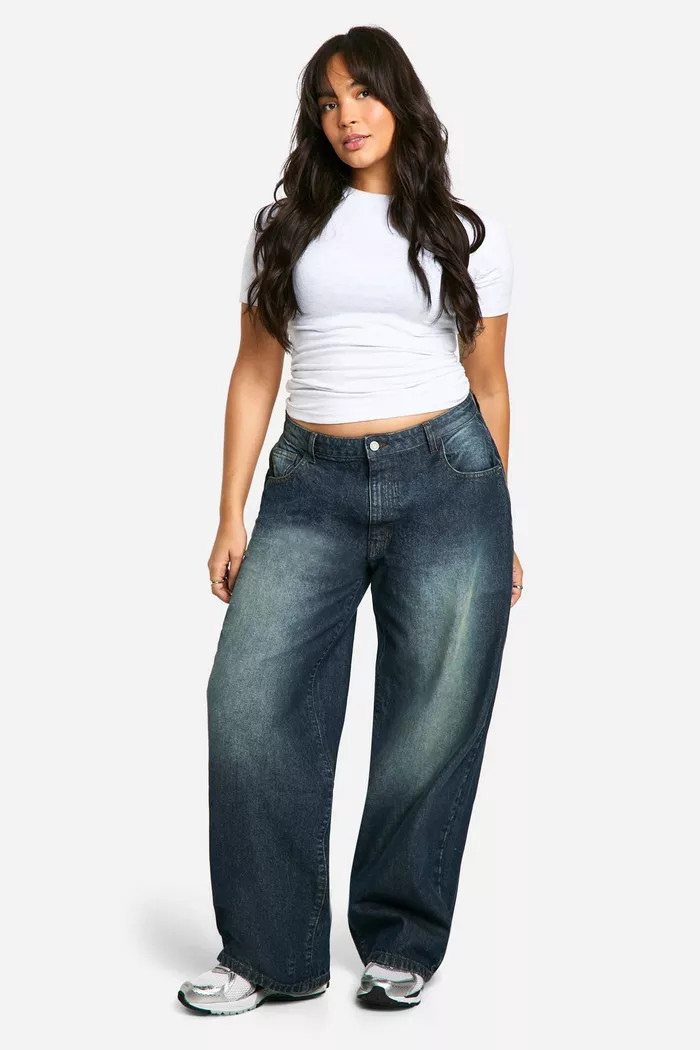 Plus Cotton Crew Neck Fitted T-Shirt | boohoo (US & Canada)