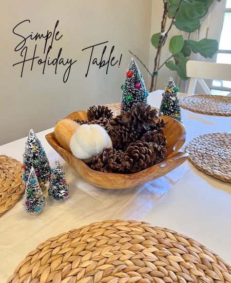 Simple holiday dinner table decor! #holidaydecor #holidaytable #thanksgiving #dinnertable #holidaydecoration 

#LTKfindsunder50 #LTKSeasonal #LTKHoliday
