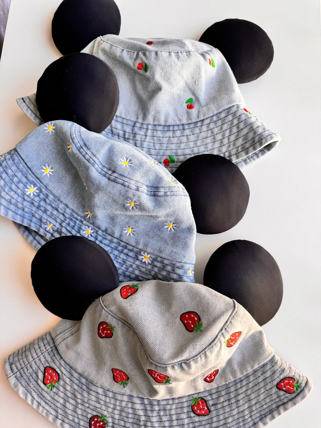 Denim Bucket Hats With Minnie Ears - Etsy | Etsy (US)