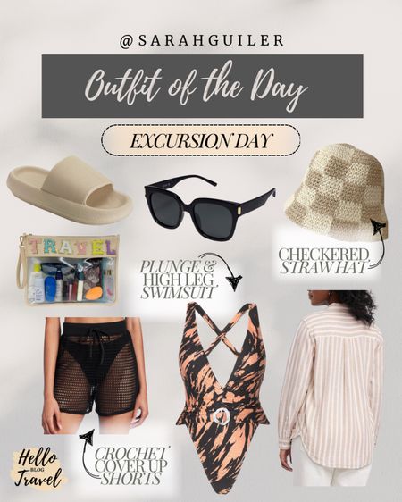 Summer outfits. Vacation outfit. Beach vacation. Sandals. One piece swimsuit. High waist swimsuit. Cover up. Beach outfit. Straw hat. Amazon fashion. Amazon finds. Hello travel blog. Vacation look. Summer outfit. Bucket hat. 

#LTKSwim #LTKTravel