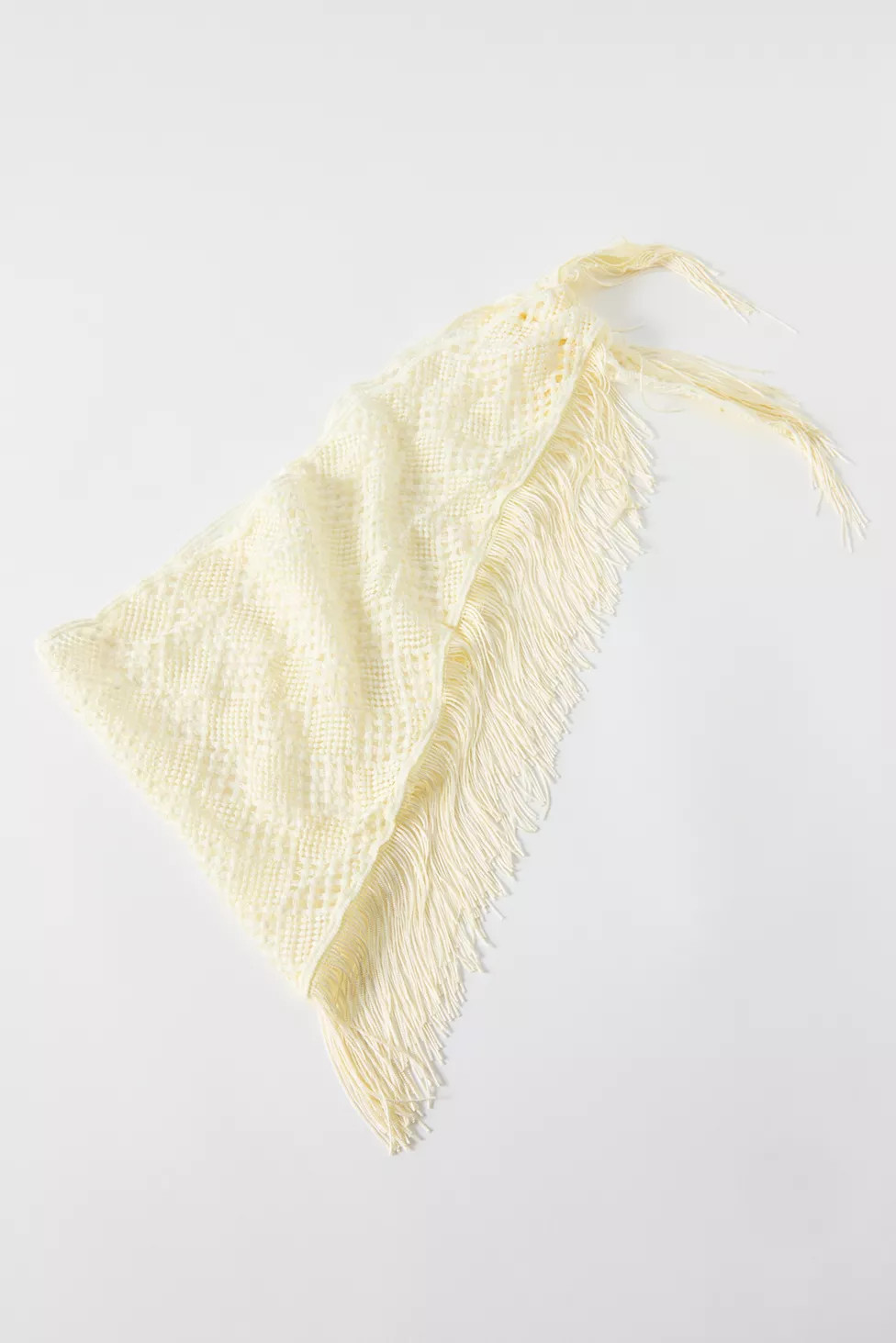 Oversized Fringed Crochet Headscarf | Urban Outfitters (US and RoW)
