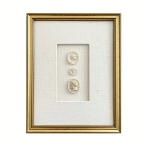 Intaglios No. 1 Ivory - European Intaglios - Linen Shadowbox Framed Art | Etsy (US)