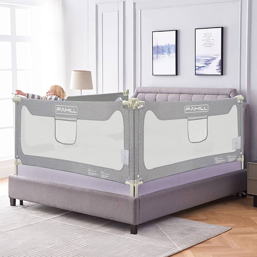 FAMILL Bed Rail for Toddlers with U-Shaped Base, Toddler Bed Rails Baby Guard for King/Twin/Full ... | Amazon (US)
