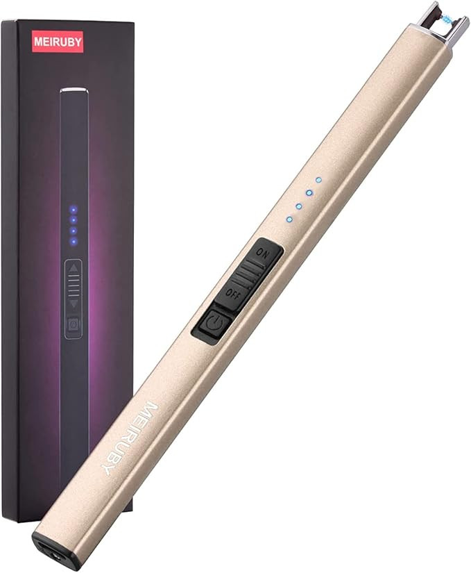 MEIRUBY Lighter Electric Candle Lighter Long Electronic Rechargeable USB Lighter Arc Windproof Fl... | Amazon (US)