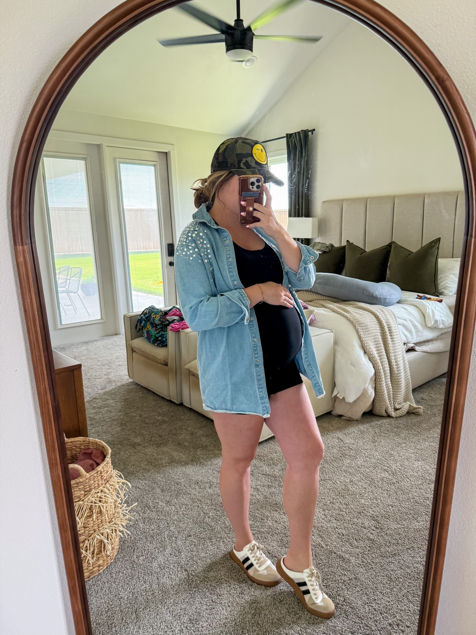 OOTD🖤 3rd trimester bump friendly summer outfit 

#LTKBump #LTKBaby #LTKFindsUnder50
