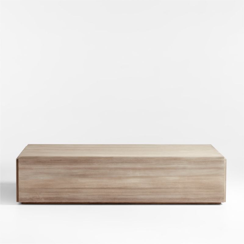 Troupe Natural Pine Wood 65" Rectangular Coffee Table + Reviews | Crate & Barrel | Crate & Barrel