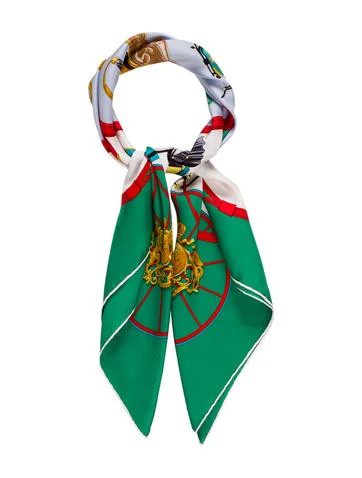 Hermès Springs Silk Scarf | The Real Real, Inc.